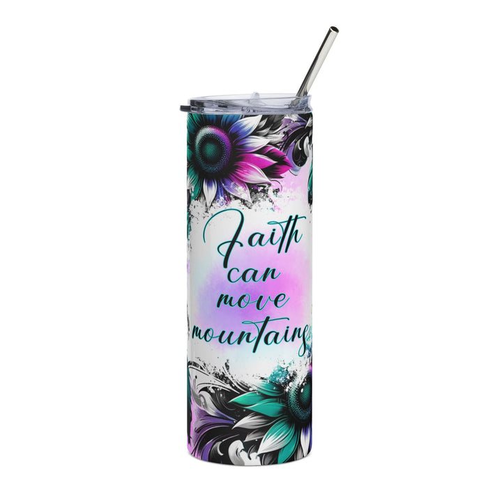 Faith Can Move Mountains Stainless Steel Tumbler