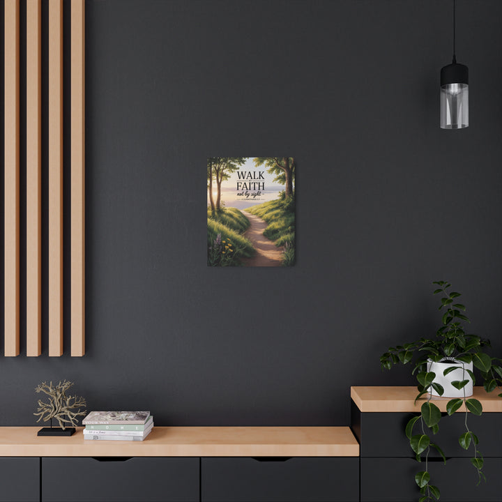"Walk by Faith, Not by Sight" - Spiritual Journey Metal Wall Art