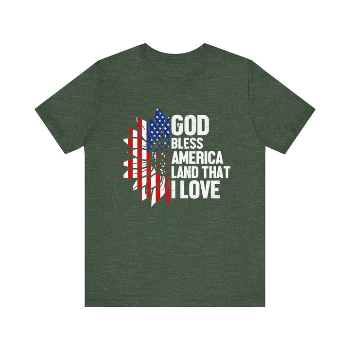 Patriotic T-Shirt, God Bless America Tee, Unisex Short Sleeve Shirt, Independence Day Gift, USA Pride Apparel, Americana Clothing