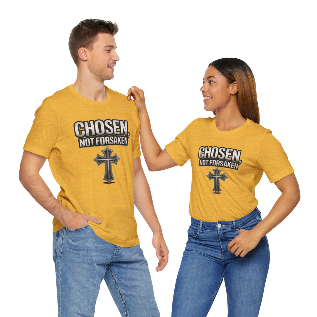 Unisex Inspirational Christian Tee - Chosen Not Forsaken, Faith-Based Shirt, Religious Apparel, Gift for Believers, Unique Faith T-Shirt