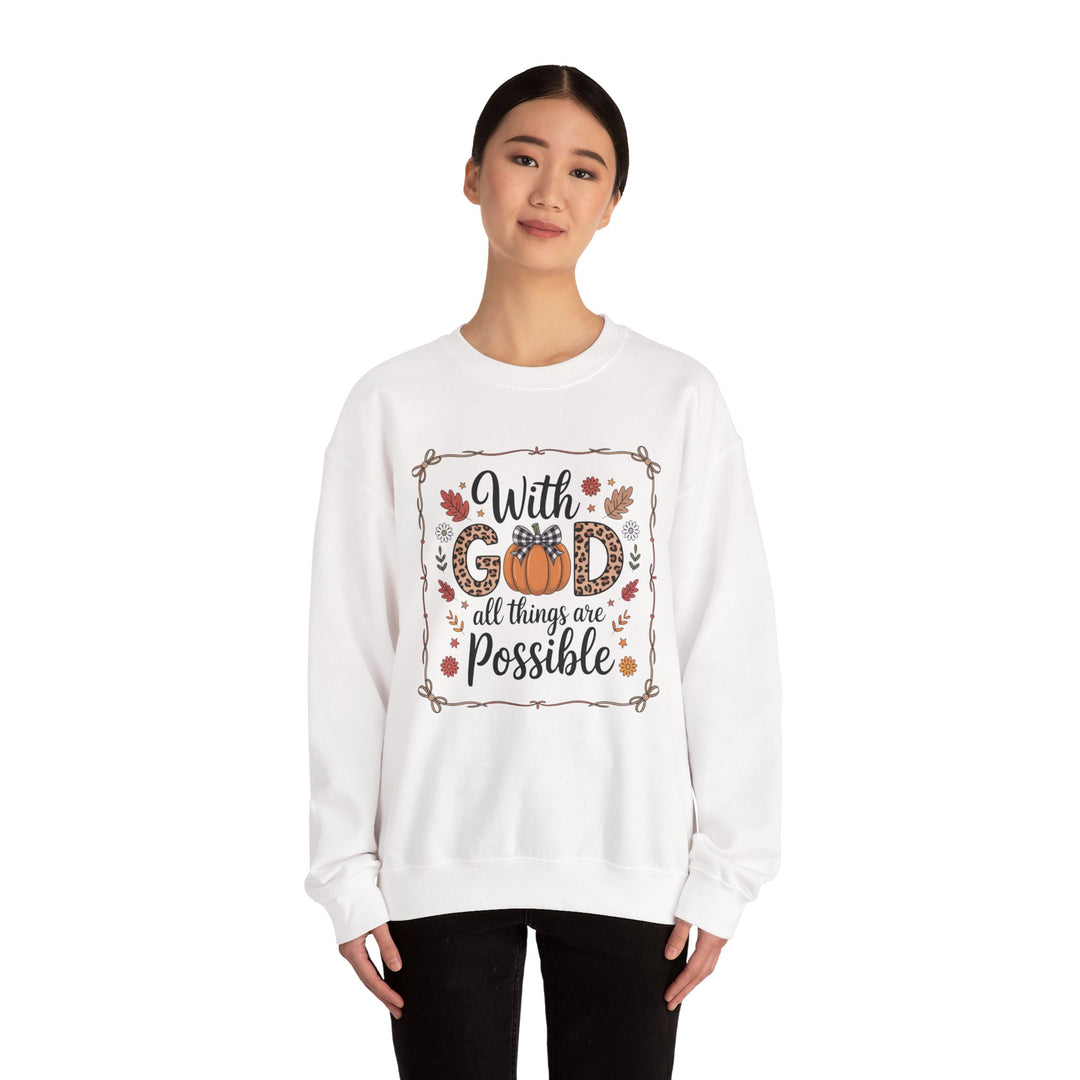Fall-Inspired Faith Crewneck Sweatshirt - Cozy Gift, Autumn Vibes, Motivational Wear, Everyday Comfort, Religious Apparel