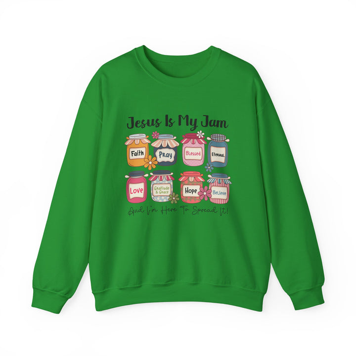 Jesus Is My Jam Sweatshirt, Unisex Crewneck, Comfort Wear, Christian Apparel, Perfect Gift for Faith Celebrations, Everyday Casual