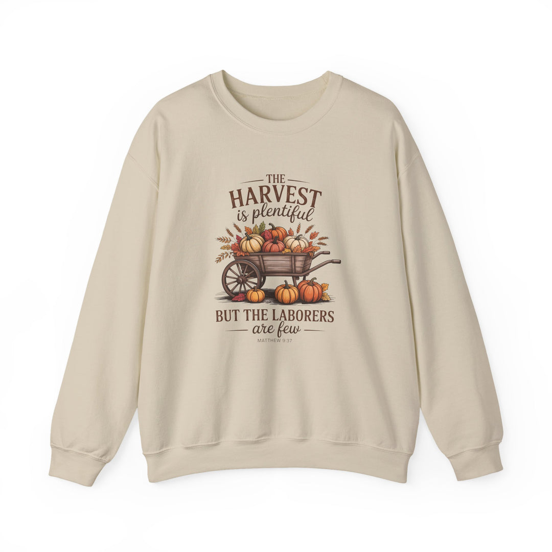 Autumn Harvest Hoodie with Matthew 9:37 Scripture Design