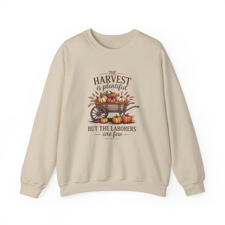 Autumn Harvest Hoodie with Matthew 9:37 Scripture Design