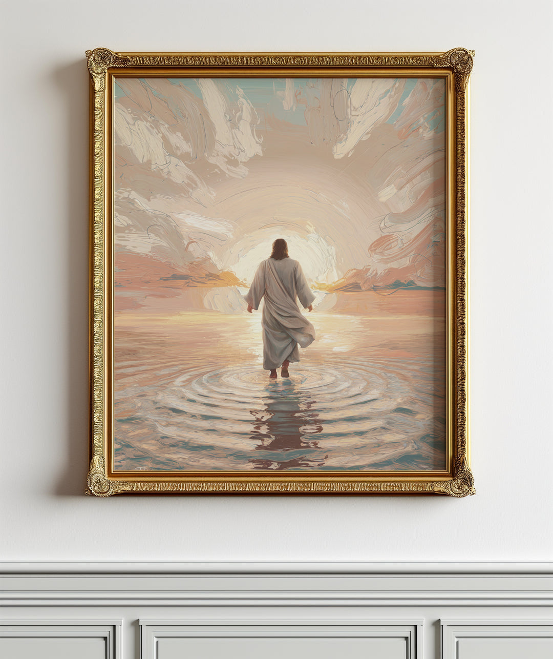 Jesus Walks on Water – Inspirational Christian Art Print