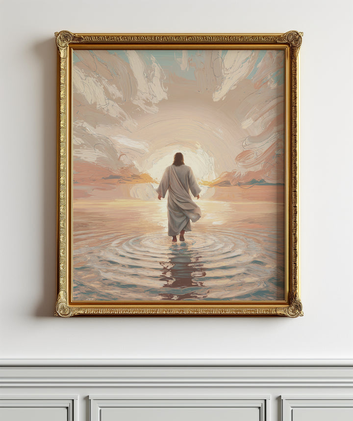 Jesus Walks on Water – Inspirational Christian Art Print
