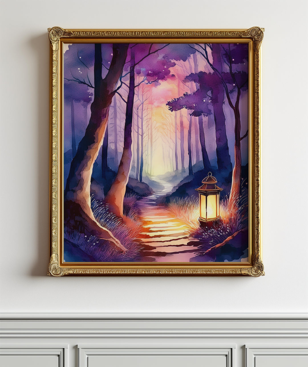 Path of Light – Watercolor Landscape Print Inspired by Psalm 119