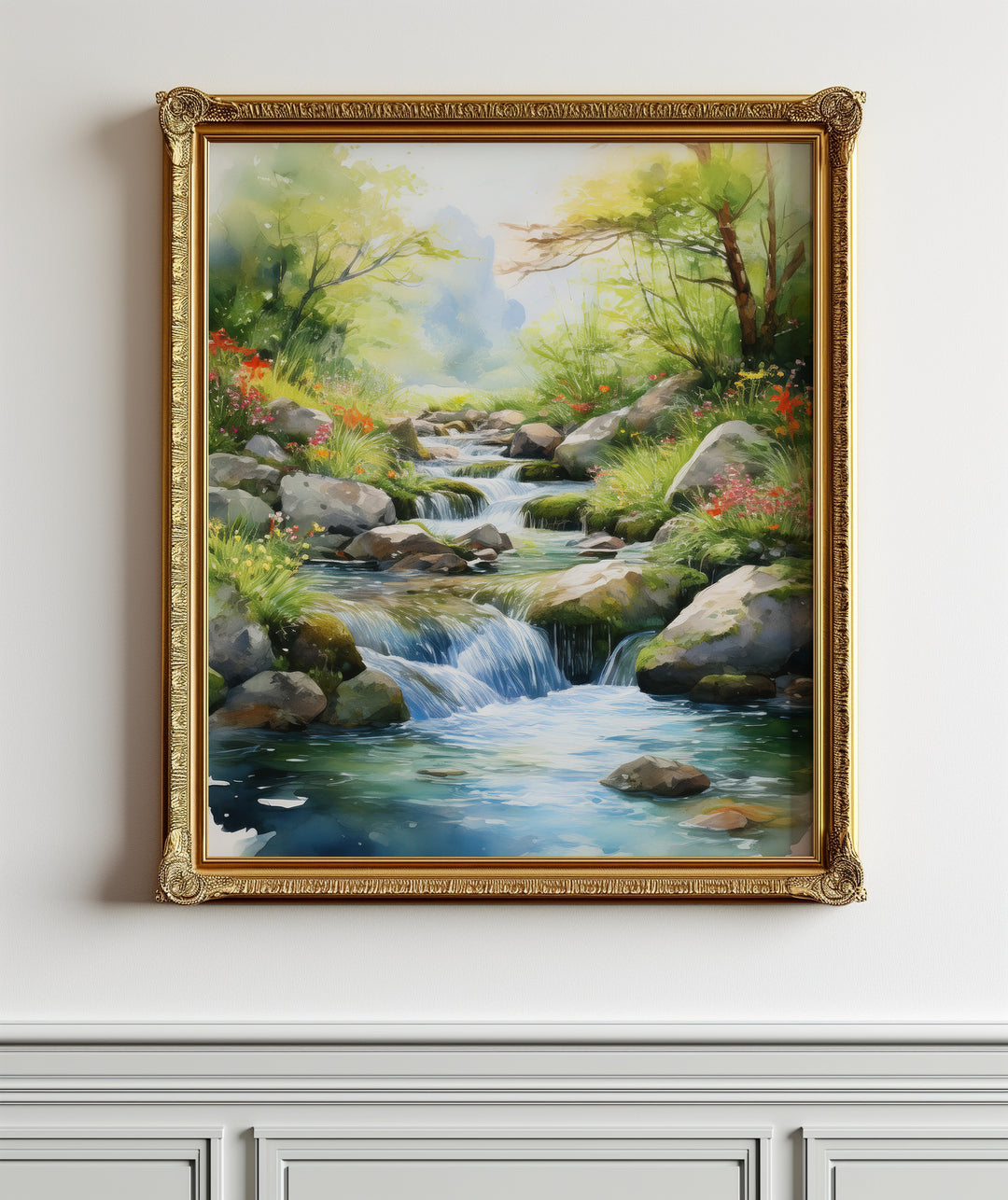 Pure Waters – Watercolor Landscape Print Inspired by Psalm 51