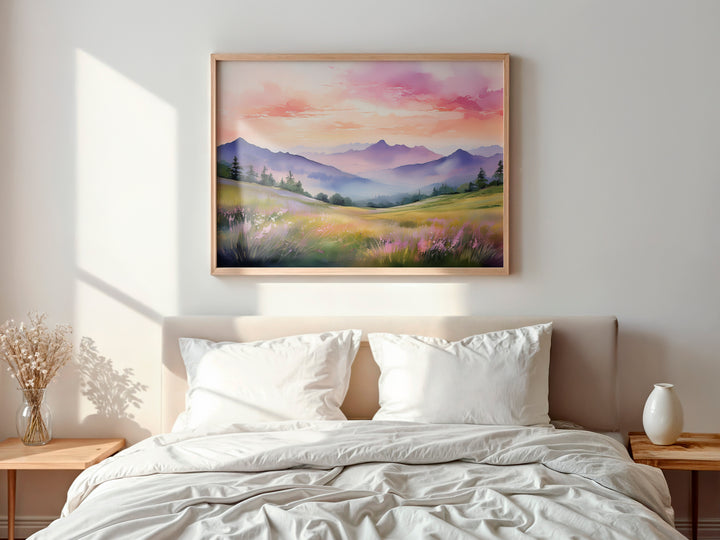 Eyes to the Hills – Watercolor Landscape Print Inspired by Psalm 121