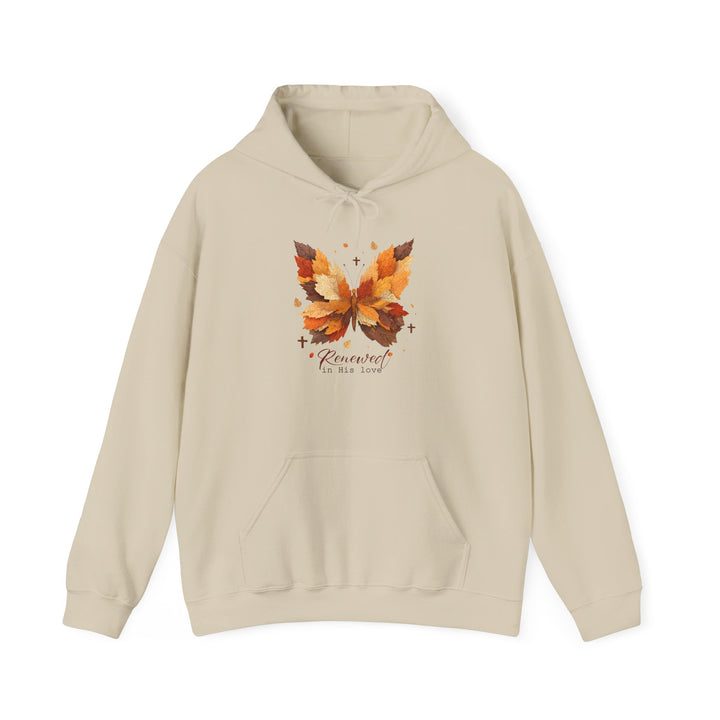 Butterfly Hoodie - Renewed in His Love - Fall Leaves Design