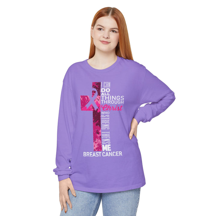 Christian Breast Cancer Awareness Long Sleeve T-Shirt