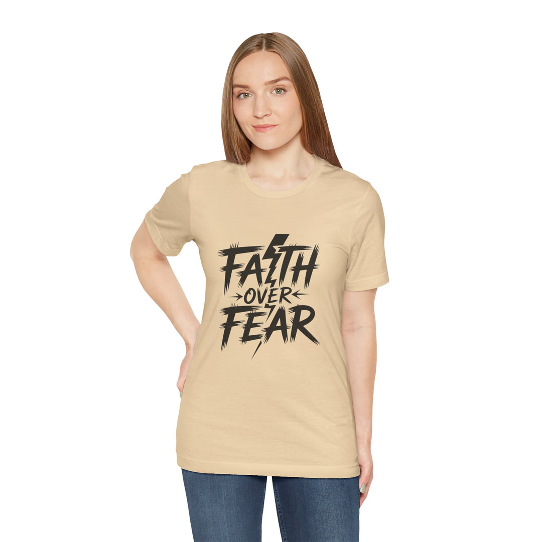 Faith Over Fear – Bold Christian Lightning Shirt