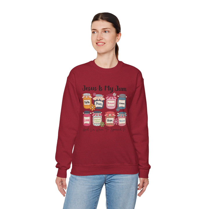 Jesus Is My Jam Sweatshirt, Unisex Crewneck, Comfort Wear, Christian Apparel, Perfect Gift for Faith Celebrations, Everyday Casual