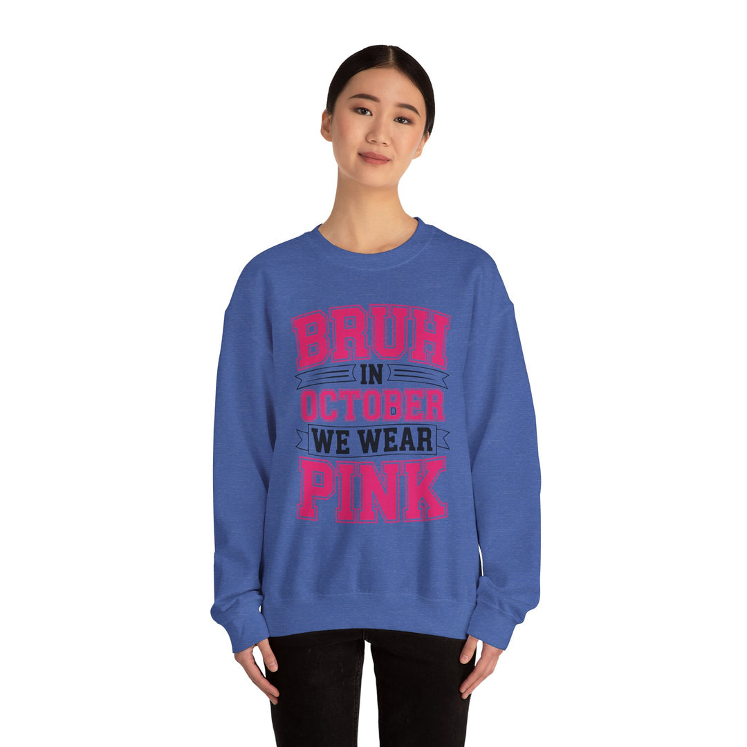Pink October Awareness Sweatshirt, Cozy Crewneck, Breast Cancer Awareness, Gift for Supporters, Fashion for a Cause