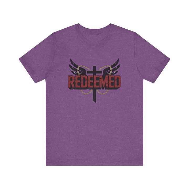 Christian Themed Unisex Short Sleeve Tee, Redeemed Shirt, Faith-Based Apparel, Inspirational T-Shirt, Spiritual Gift, Casual Wear