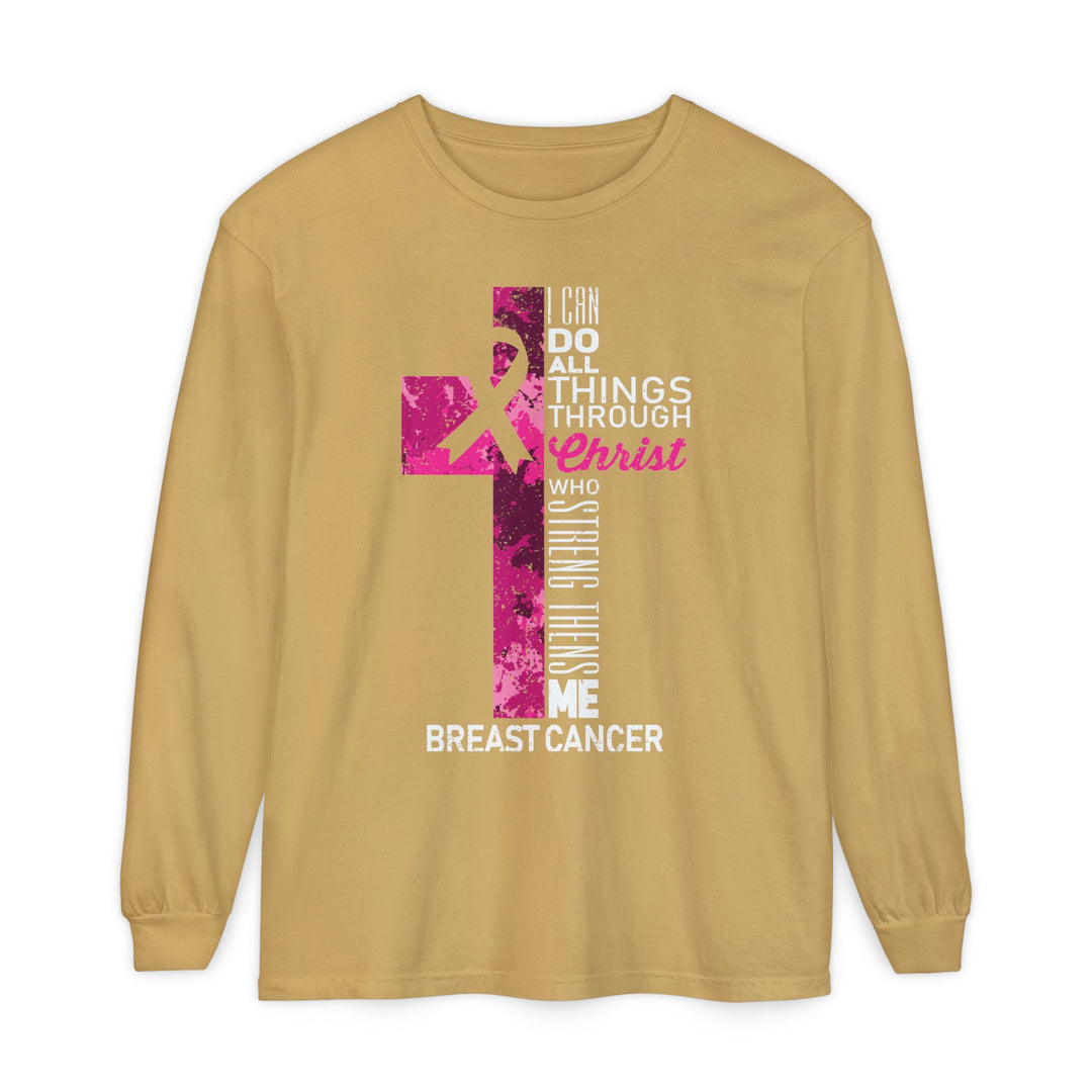 Christian Breast Cancer Awareness Long Sleeve T-Shirt