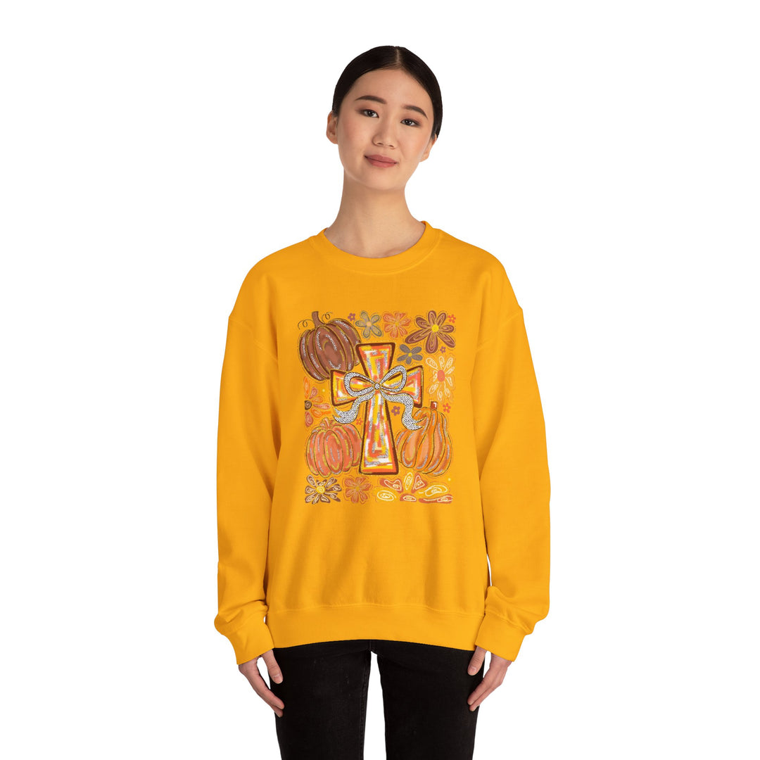 Fall Harvest Crewneck Sweatshirt, Autumn Sweatshirt, Thanksgiving Gift, Unisex Fall Apparel, Cozy Pumpkin Sweatshirt