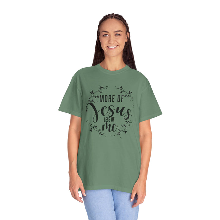 Faithful Hand-lettered T-shirt - More of Jesus, Less of Me