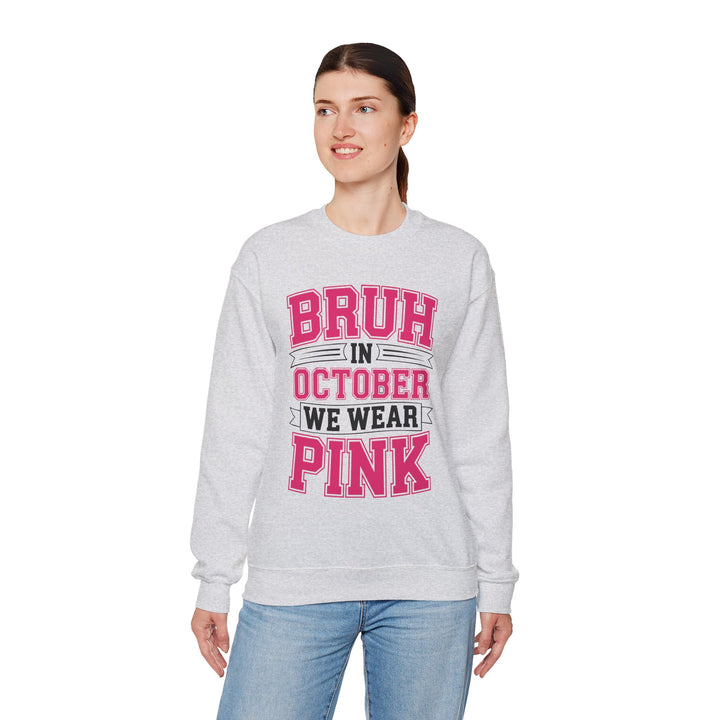 Pink October Awareness Sweatshirt, Cozy Crewneck, Breast Cancer Awareness, Gift for Supporters, Fashion for a Cause
