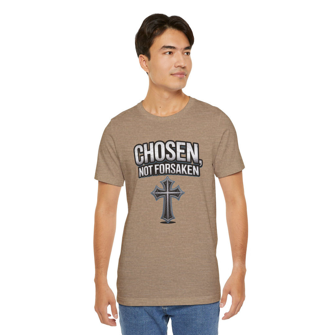 Unisex Inspirational Christian Tee - Chosen Not Forsaken, Faith-Based Shirt, Religious Apparel, Gift for Believers, Unique Faith T-Shirt