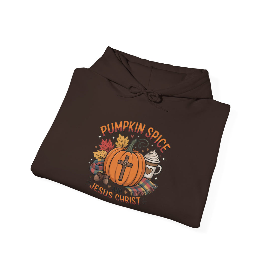 Fall Pumpkin Spice and Jesus Christ Hoodie Sweatshirt