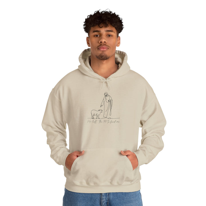 Christian Jesus and Lamb Hoodie Sweatshirt - 'He left the 99 to find me'
