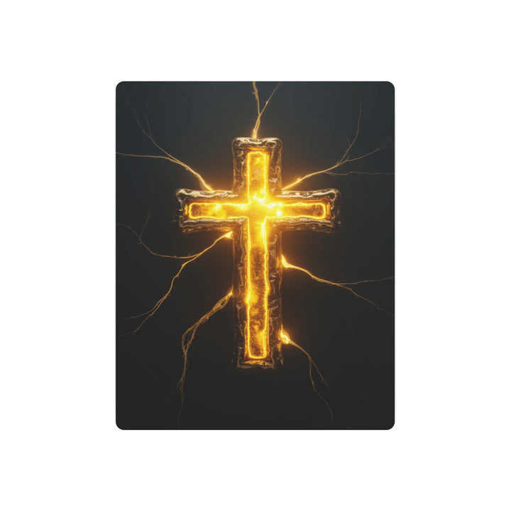 "Illuminated Cross" - Light of the World Metal Wall Art