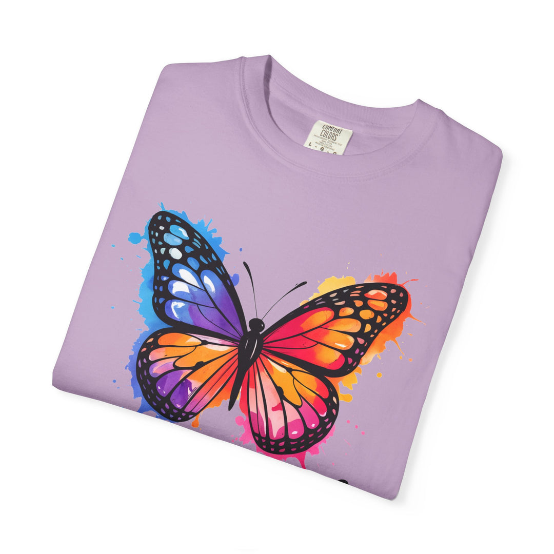 Watercolor Butterfly T-Shirt Blessed Radiant Renewed Unshakably Blessed