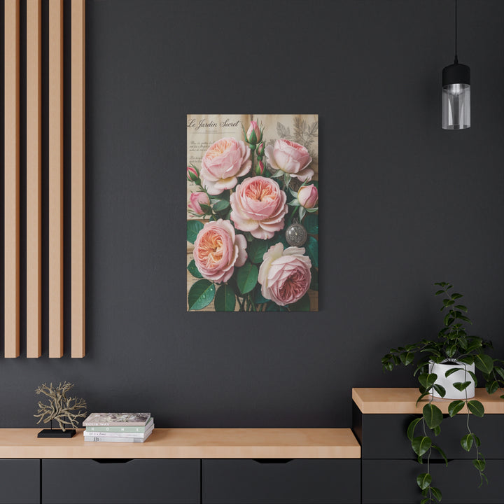 Canvas Wall Art - Grace in Bloom Vintage Style Roses