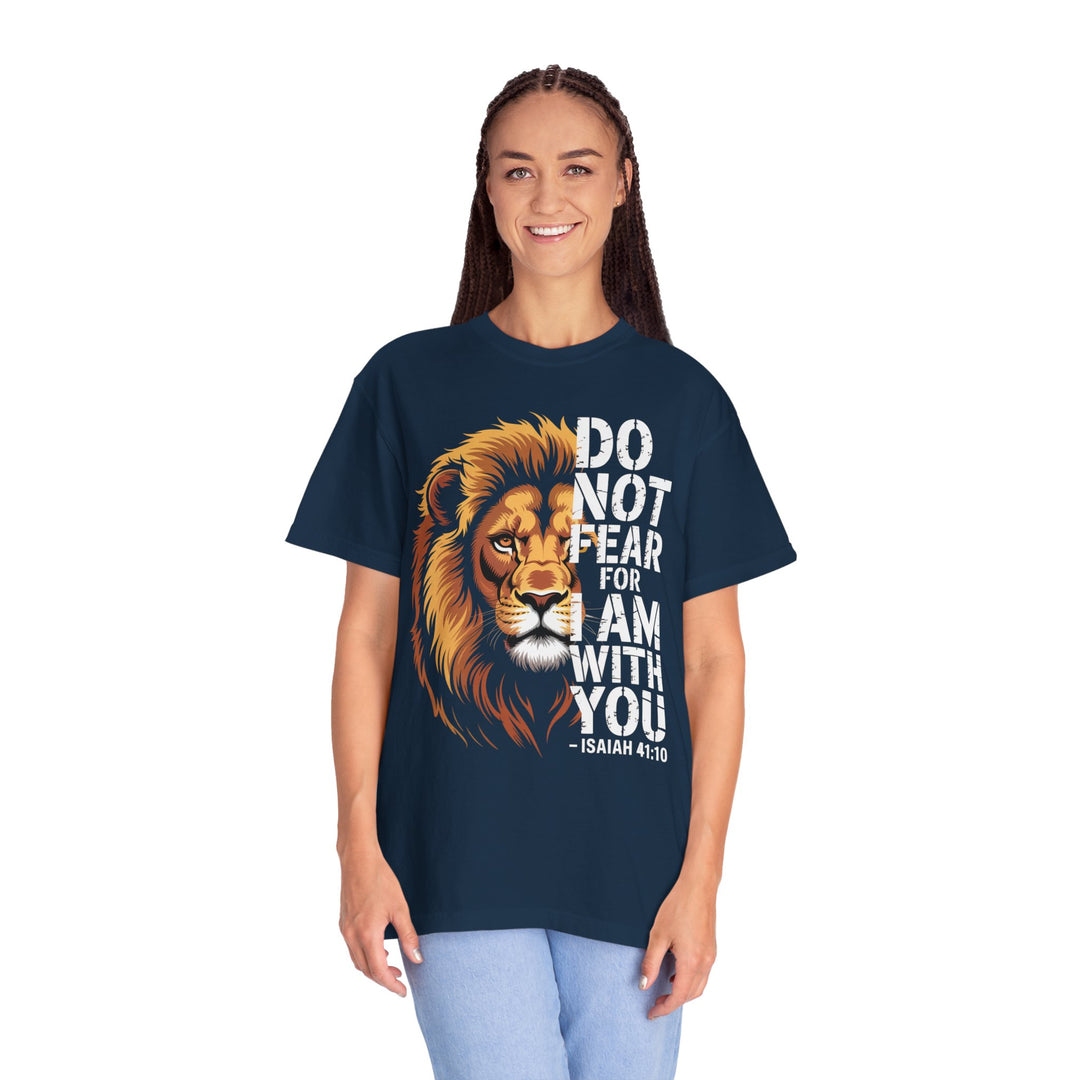 Christian Lion T-Shirt – Isaiah 41:10 Unisex Tee | Do Not Fear Scripture Apparel