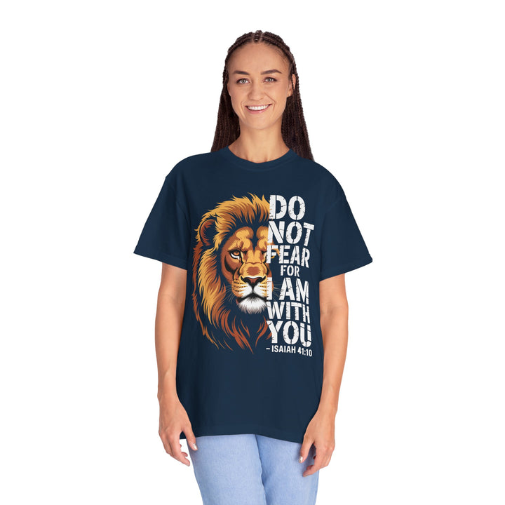 Christian Lion T-Shirt – Isaiah 41:10 Unisex Tee | Do Not Fear Scripture Apparel