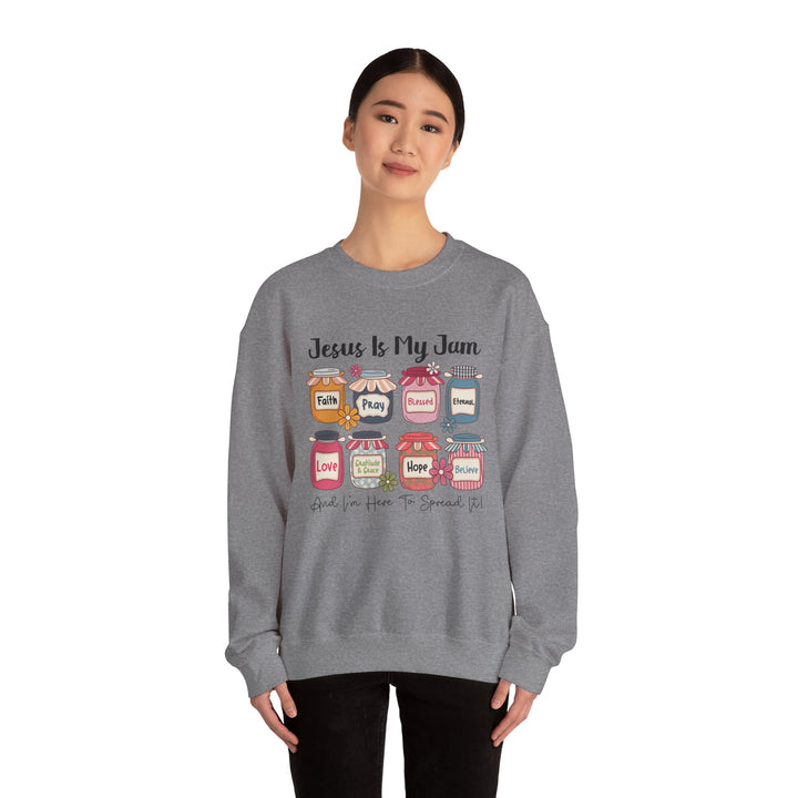Jesus Is My Jam Sweatshirt, Unisex Crewneck, Comfort Wear, Christian Apparel, Perfect Gift for Faith Celebrations, Everyday Casual