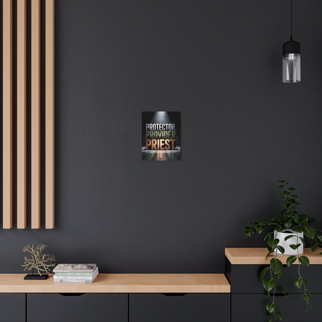"Protector, Provider, Priest" - Three Roles of Godly Fathers Metal Wall Art
