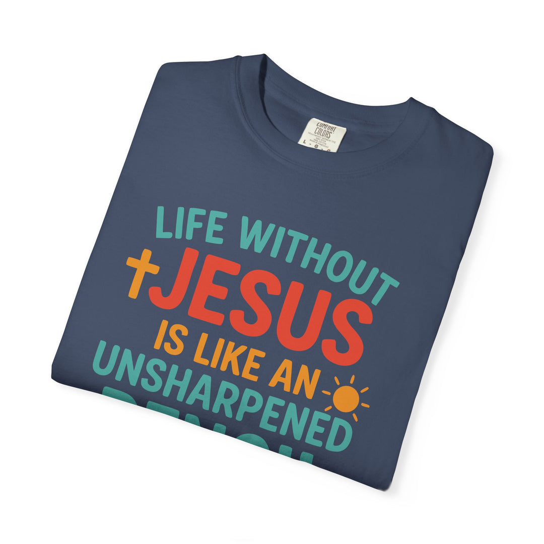 Christian Message Unisex T-shirt with Pencil Design
