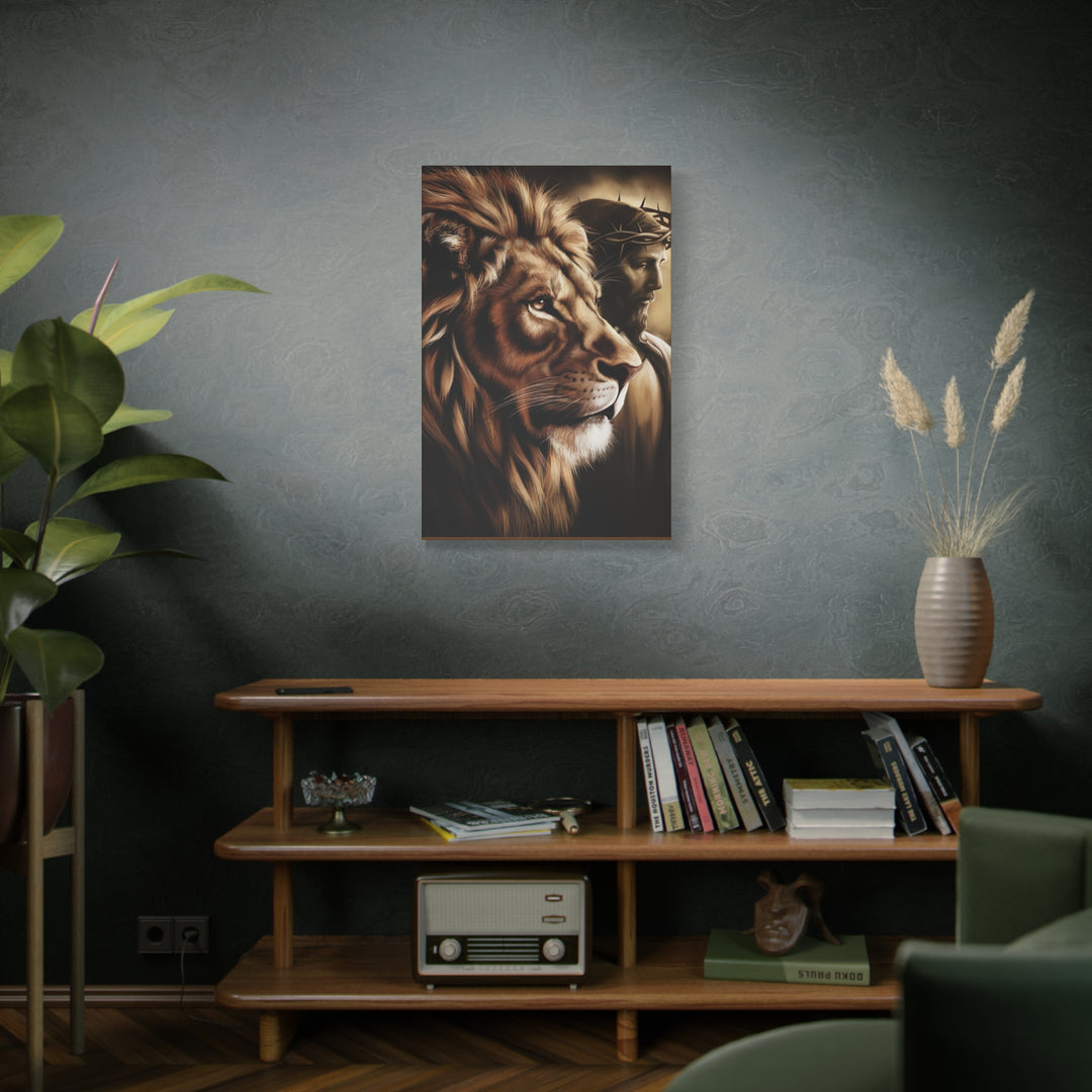 The Lion and the Lamb – Christian Canvas Wall Art | Bold Faith Decor Featuring Christ & Lion of Judah