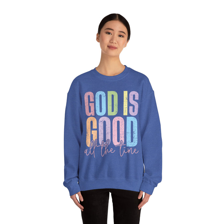 Inspirational God is Good Sweatshirt, Religious Crewneck, Faith-Based Apparel, Comfortable Casual Wear, Church Gift, Positive Vibes