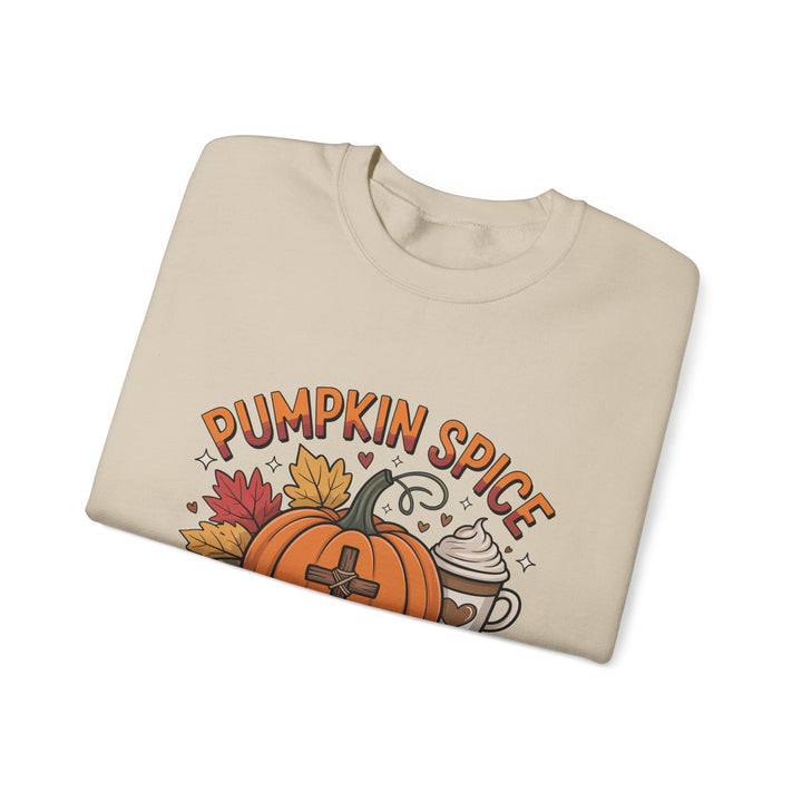 Fall Pumpkin Spice and Jesus Christ Sweatshirt