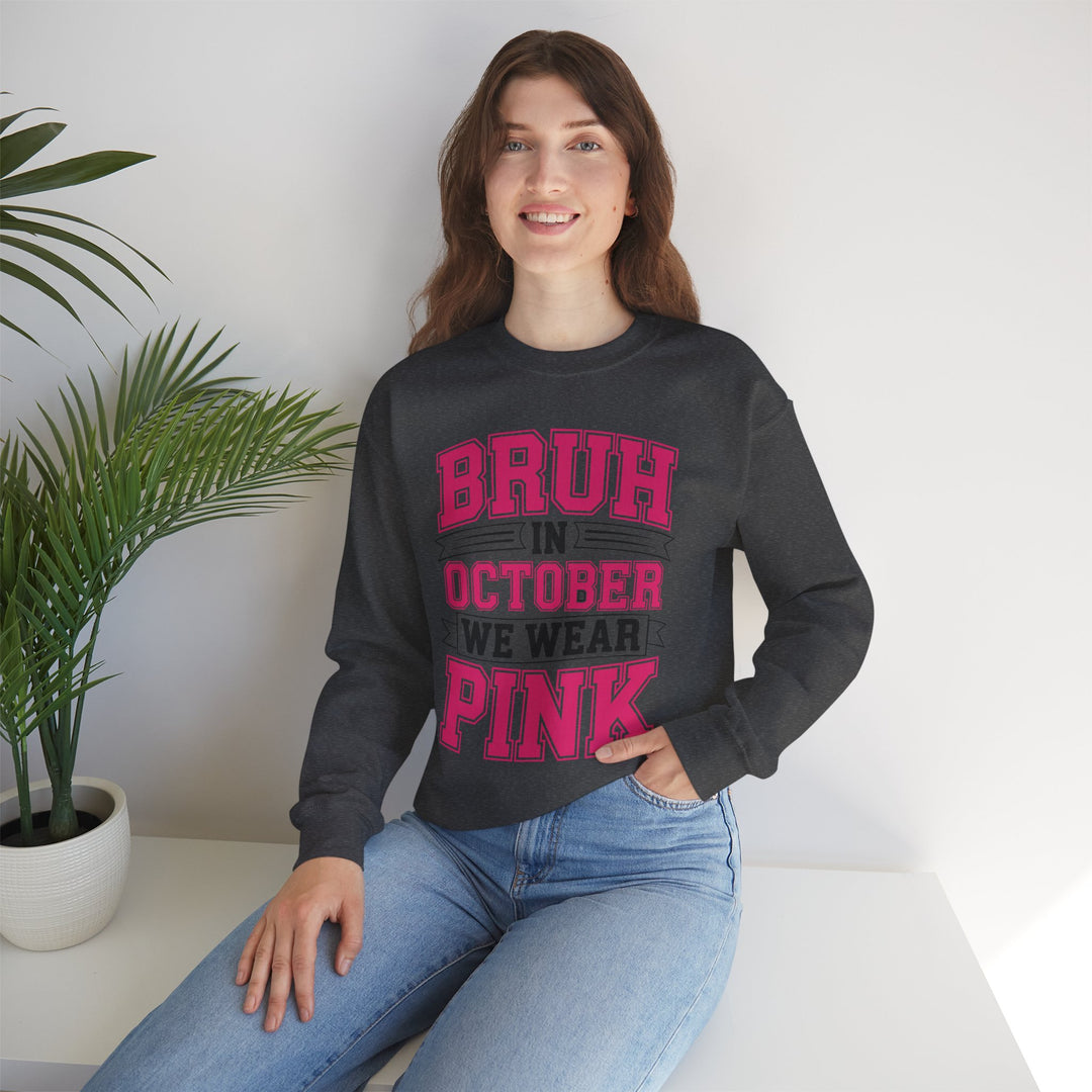 Pink October Awareness Sweatshirt, Cozy Crewneck, Breast Cancer Awareness, Gift for Supporters, Fashion for a Cause