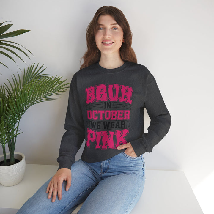 Pink October Awareness Sweatshirt, Cozy Crewneck, Breast Cancer Awareness, Gift for Supporters, Fashion for a Cause