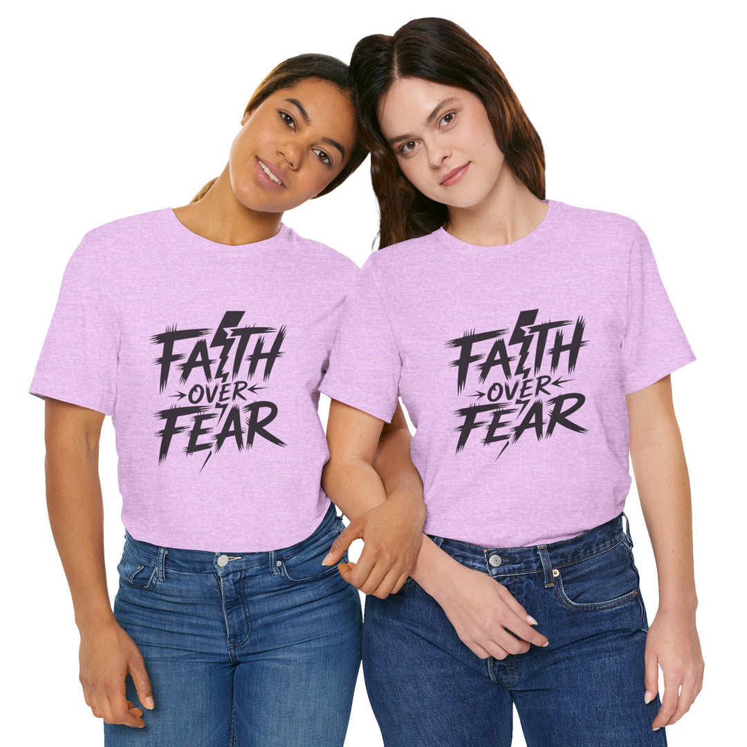 Faith Over Fear – Bold Christian Lightning Shirt