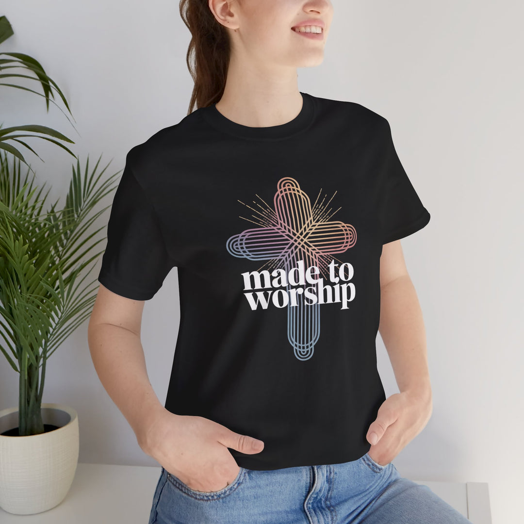 Made to Worship Unisex Tee, Inspirational T-Shirt, Faith Apparel, Christian Gift, Church Wear, Casual Outfit
