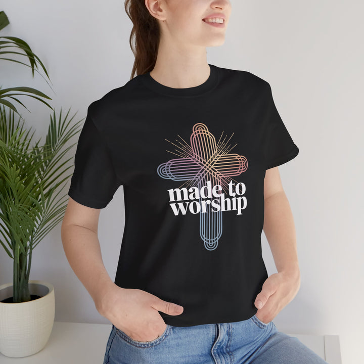 Made to Worship Unisex Tee, Inspirational T-Shirt, Faith Apparel, Christian Gift, Church Wear, Casual Outfit