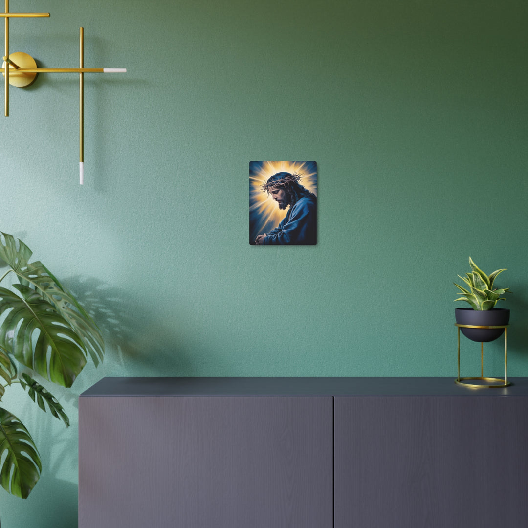"Christ in Sacred Prayer" - Jesus Praying Metal Wall Art