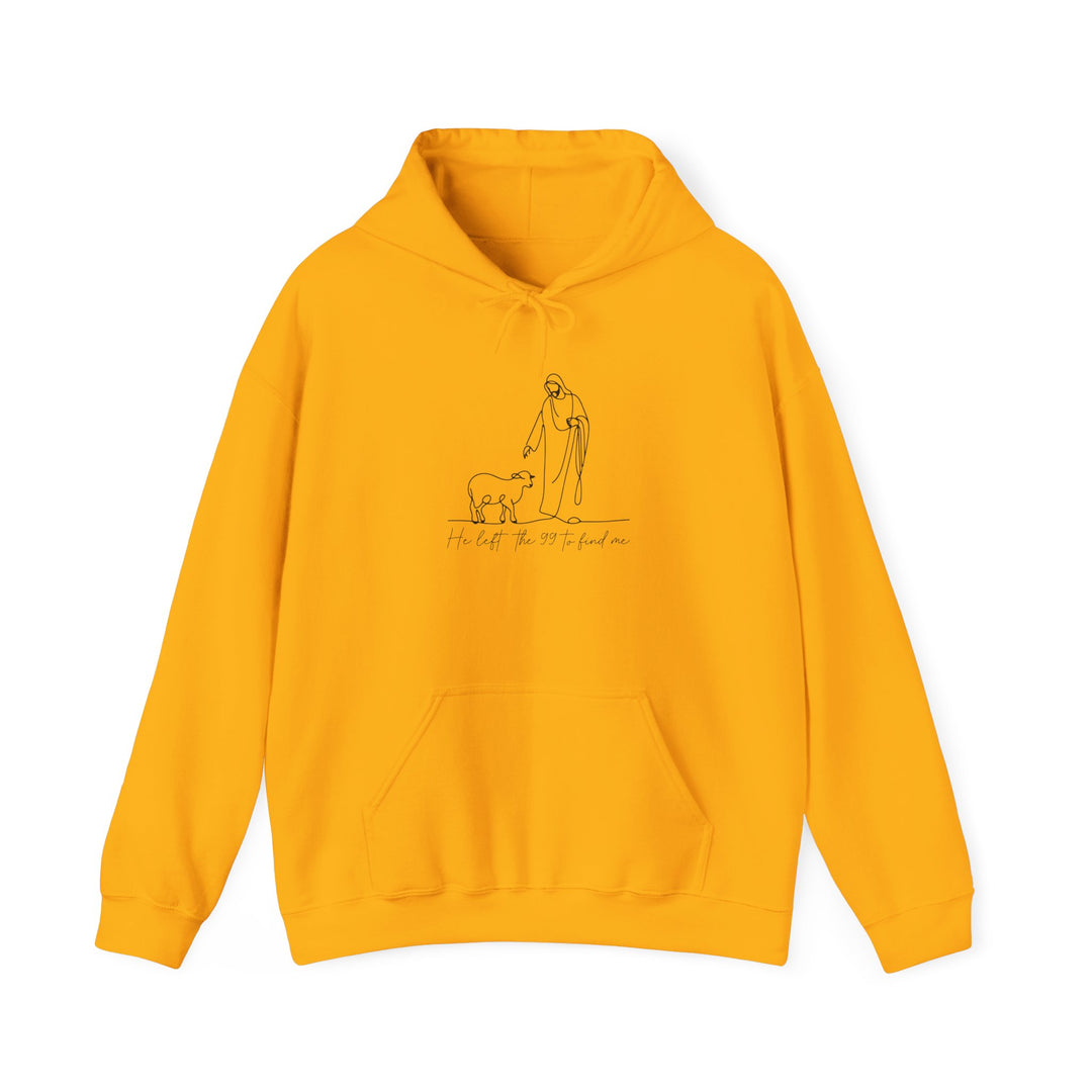 Christian Jesus and Lamb Hoodie Sweatshirt - 'He left the 99 to find me'