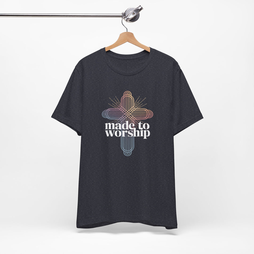 Made to Worship Unisex Tee, Inspirational T-Shirt, Faith Apparel, Christian Gift, Church Wear, Casual Outfit