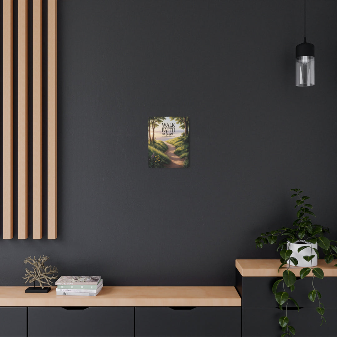 "Walk by Faith, Not by Sight" - Spiritual Journey Metal Wall Art