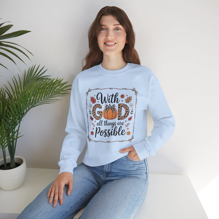 Fall-Inspired Faith Crewneck Sweatshirt - Cozy Gift, Autumn Vibes, Motivational Wear, Everyday Comfort, Religious Apparel