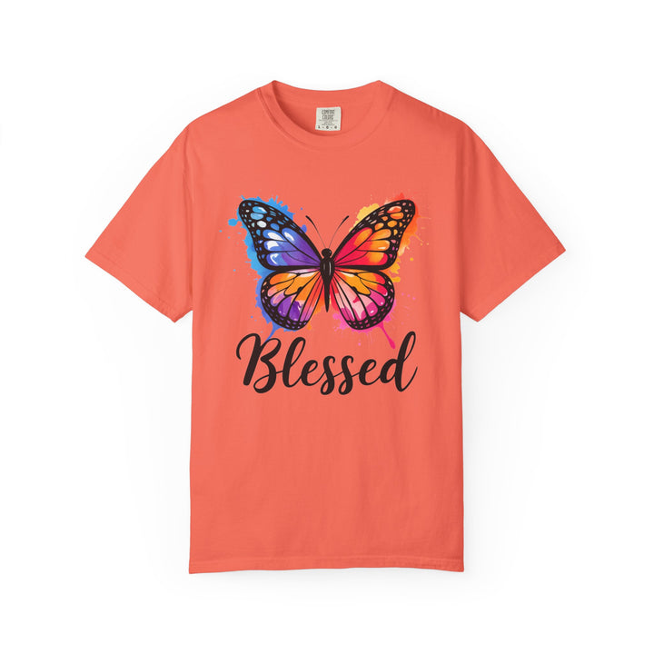 Watercolor Butterfly T-Shirt Blessed Radiant Renewed Unshakably Blessed