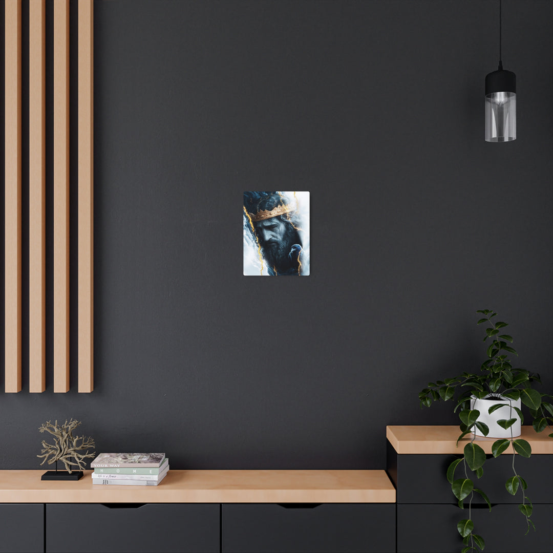 "King of Kings in the Storm" - Majestic Jesus Metal Wall Art