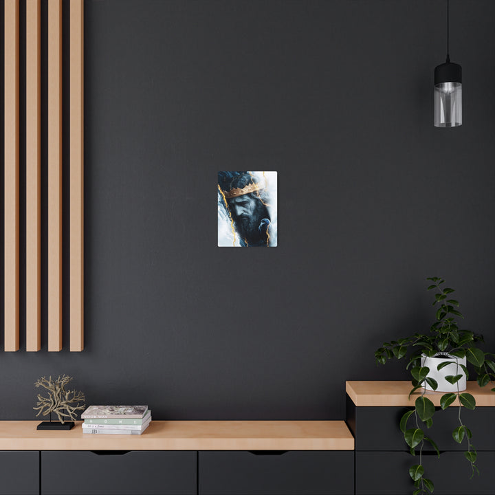 "King of Kings in the Storm" - Majestic Jesus Metal Wall Art